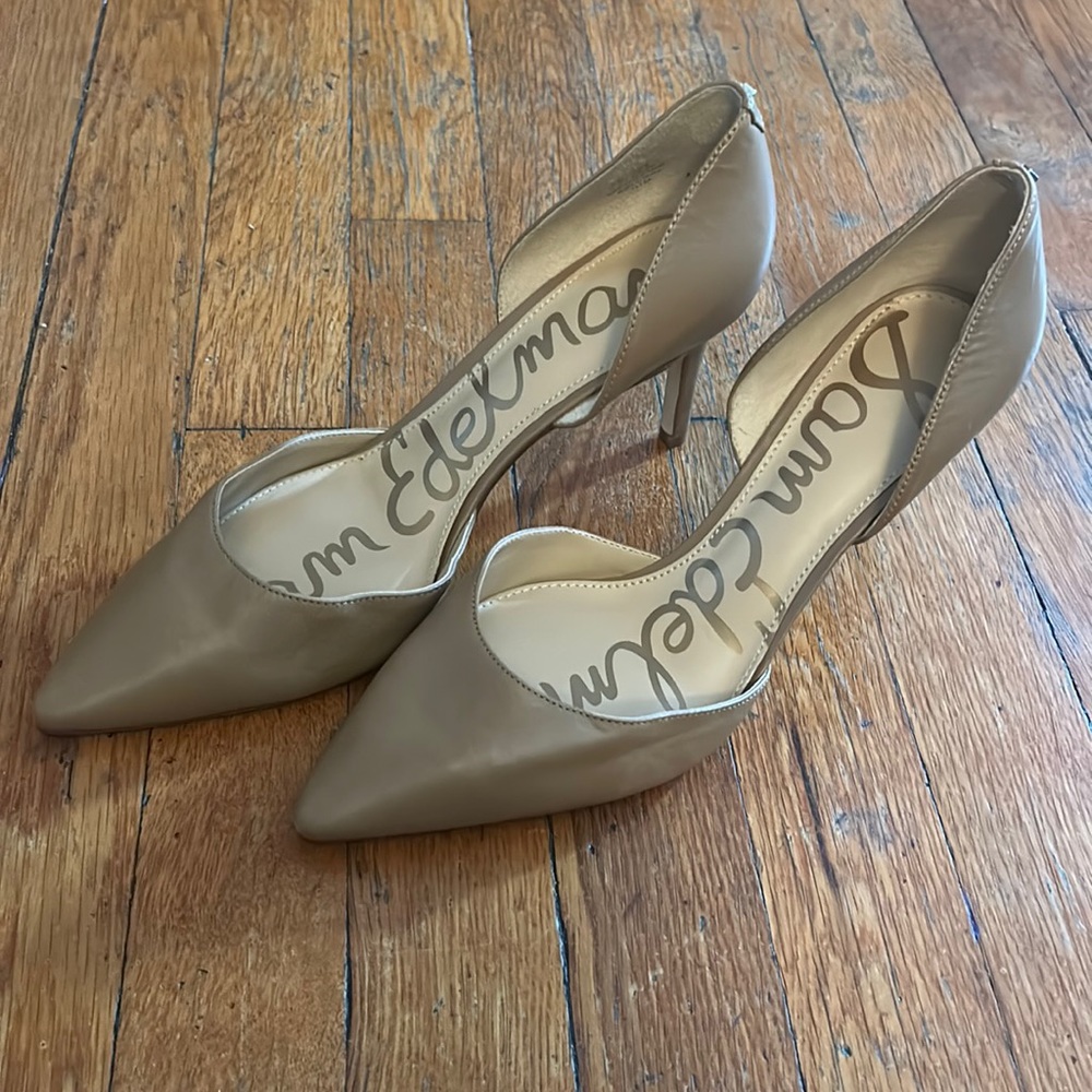 Sam Edelman Hensen Half d’Orsay Pumps Tan Size 8.5